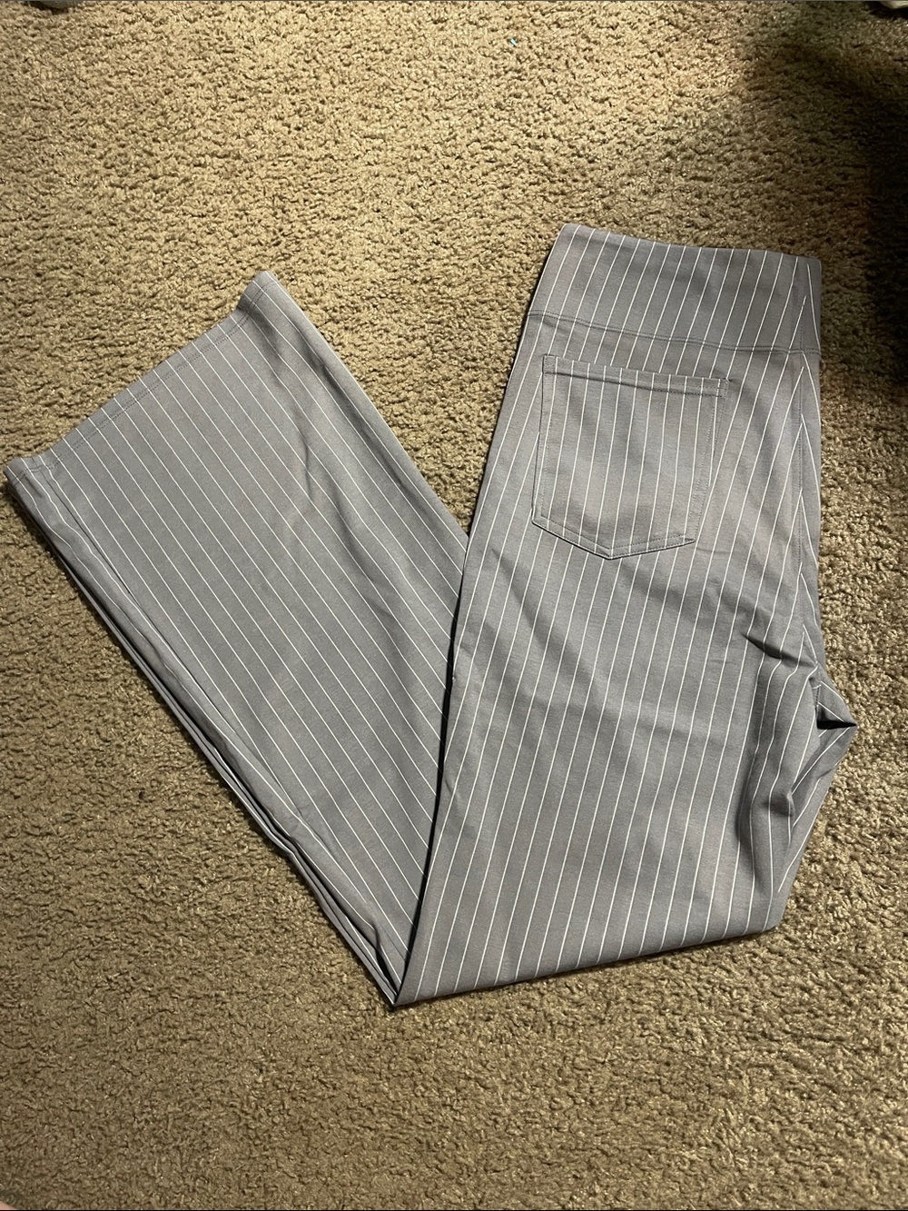 Halara Flex™ High Waisted Striped Work Flare Pants with Pockets